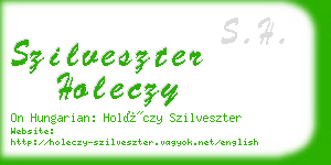 szilveszter holeczy business card